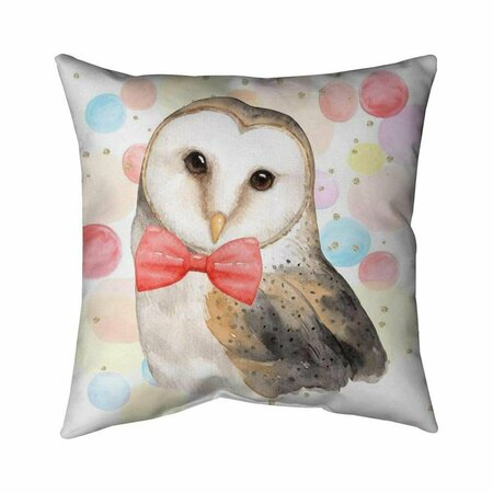BEGIN HOME DECOR 26 x 26 in. Chic Owl-Double Sided Print Indoor Pillow 5541-2626-CH3
